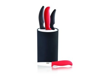 BANQUET Stojan na nože CULINARIA Black 18 cm, se štětinami