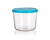 BORMIOLI Dóza sklenená FRIGOVERRE 813 ml, modré viečko