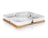 BENQUETS Sada misek BRILLANTE Bamboo 24,5 x 24,5 x 4,5 cm, 5 + 1 ks