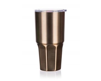 BANQUET Hrnek cestovní dvoustěnný BRAVO 500 ml, zlatý