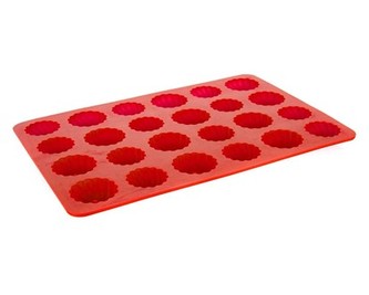 BANQUET Forma na 24 báboviek silikónová CULINARIA Red 32 x 22 x 1,5 cm