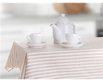 BANQUET Ubrus kuchyňský DENIM Stripes 140 x 180 cm, cappuccino