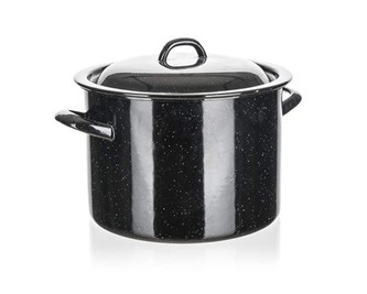 BANQUET Hrniec smaltovaný 22 cm, s pokrievkou