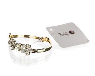 Náramek PRETTY UP 6 cm, květy s kamínky