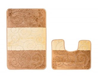 BRILANZ Sada koupelnových předložek SILE, 2ks, světle hnědá