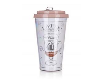 BANQUET Hrnek cestovní dvoustěnný COFFEE 500 ml, Latte