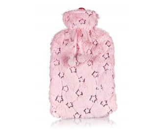 CALME Láhev zahřívací termofor FLOWERS 2 l, růžová