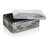 BANQUET Plechovka/box na čaj OLIVES 20 x 15,5 x 8 cm
