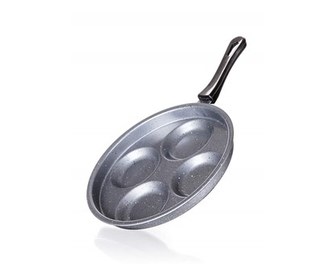 BANQUET Panvica na 4 lievance GRANITE Grey 24 cm