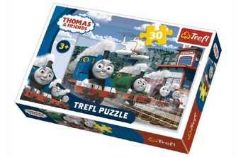 Mašinka Tomáš - Preteky na koľajniciach: Puzzle 30 dielikov