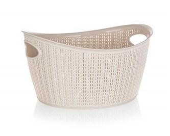 BRILANZ Koš ratanový oválný 9 l, 35 x 29 x 18,5cm, krémový