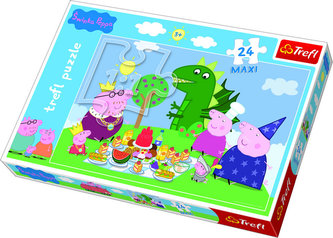 Trefl Puzzle Peppa Pig - Hostina / 24 dílků MAXI