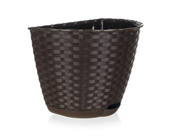 BRILANZ Nástěnný květináč 30 x 20 x 22 cm, 5 l, hnědý