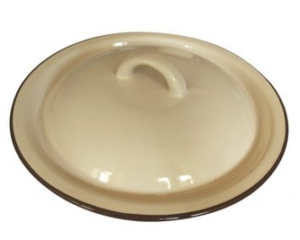 BANQUET Pokrievka smaltovaná 28 cm, béžová