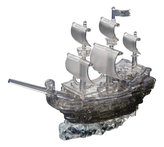 Pirátska loď: 3D Crystal puzzle 101 dielikov