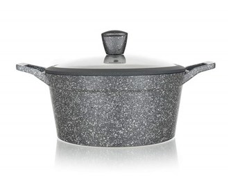BANQUET Kastrol s nepřílnavým povrchem GRANITE 28 cm, stříkané dno, poklice
