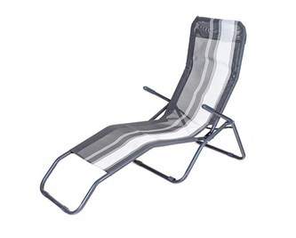 HAPPY GREEN Lehátko plážové SAMOS, černý pruh