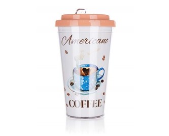 BANQUET Hrnček cestovný dvojstenný COFFEE 500 ml, Americano coffee