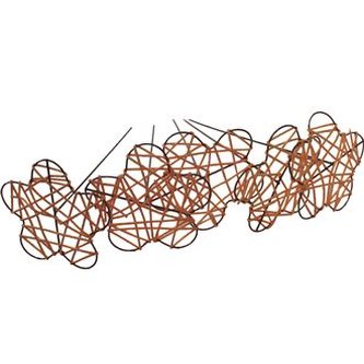 zápich květina 5ks-sv.-oranžová 381962-04