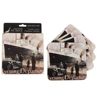 Podtácky 4 ks - Parník