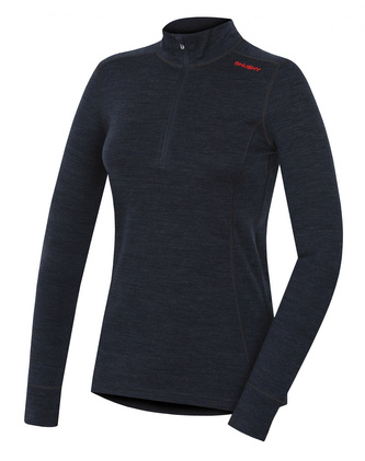 Dámská merino mikina Aron Zip L černomodrá - XL