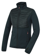 Dámská mikina na zip Airy L černozelená - XL