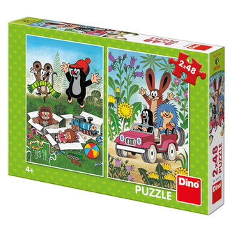 Krtko sa raduje: puzzle 2x48 dielikov