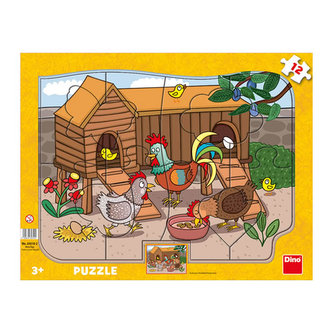 Sliepočky: puzzle doskové 12 dielikov