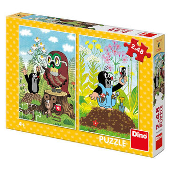 Krtko na čistine: puzzle 2x48 dielikov