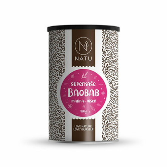 Natu Superkaše Baobab s malinami a višněmi 450 g
