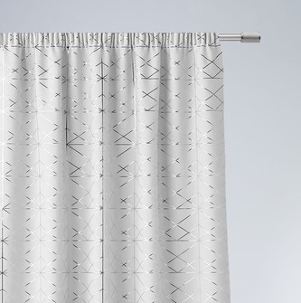 Dekoračný vzorovaný záves s riasiacou páskou BRILIANTOS biela 140x250 cm (cena za 1 kus) MyBestHome