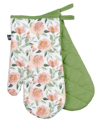 Kuchynské bavlnené rukavice - chňapky DALIA zelená 100% bavlna 19x30 cm Essex