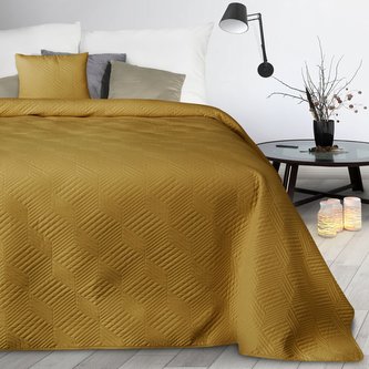 Přehoz na postel ULRIKA 220x240 cm mustard/hořčicová Mybesthome