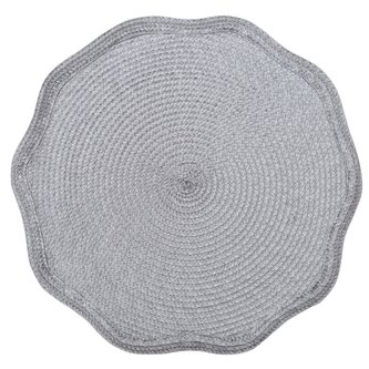 Prostírání kulaté OTELO šedá O 38 cm Mybesthome