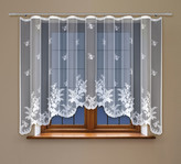 Dekoračná žakárová záclona s riasiacou páskou SINAI 120 biela 300x120 cm MyBestHome