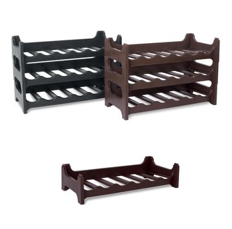 Stojan na víno stohovateľný 60x25x14cm CZ čierna