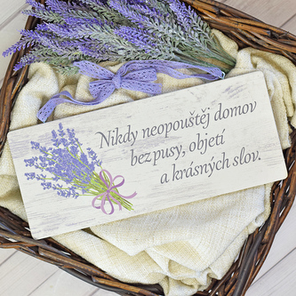 Cedulka na dveře - levandulová