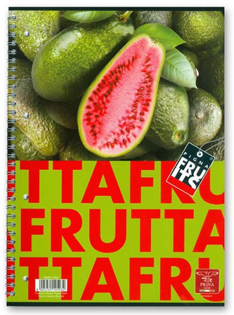 Kroužkový blok Pigna Fruits A5, linkovaný, 80 listů, mix motivů