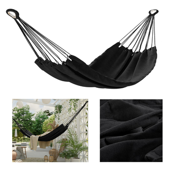 Závesná hojdacia sieť COLDRA čierna 240x80 cm Mybesthome