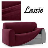 Napínací poťah na dvojkreslo z mikrovlákna LASSIE II. vínová, 135-175 cm Mybesthome