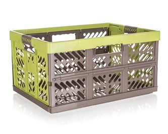 KEEEPER Prepravka so soft touch rukoväťou, nosnosť 50 kg, 54 x 37 x 28 cm, zeleno-hnedá