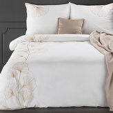 Povlečení GINKO bílá, 100% saténová bavlna 1x 200x220 cm, 2x povlak 70x80 cm francouzské povlečení MyBestHome