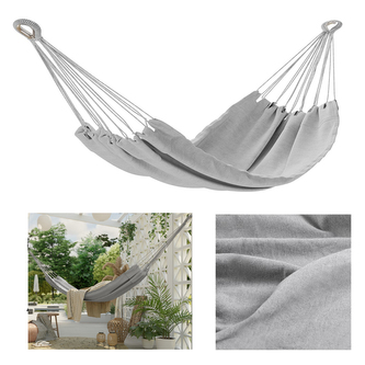 Závesná hojdacia sieť COLDRA sivá 240x80 cm Mybesthome