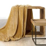 Prikrývka na kreslo - mikrovláknový pléd DASHA mustard/horčicová 70x160 cm Mybesthome