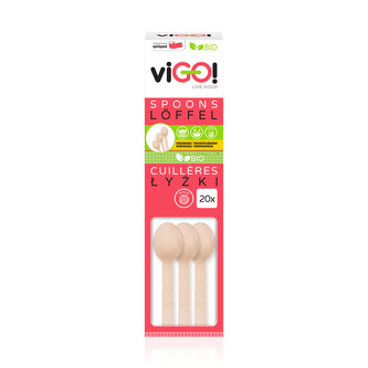 Lyžička BIO, 16 cm, balenie 20 ks; drevo