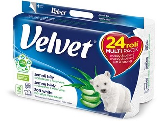 papír toaletní VELVET 3vrstvý (24 rolí)