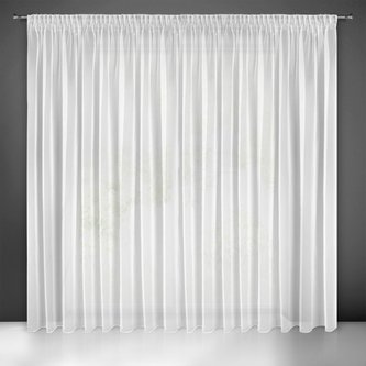 Dekorační záclona s leskem s řasící páskou se zadním tunýlkem VEERA bílá 350x250 cm MyBestHome