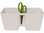 Květináč na bylinky 24,4x12 cm TWINS CUBE bílý + nůžky