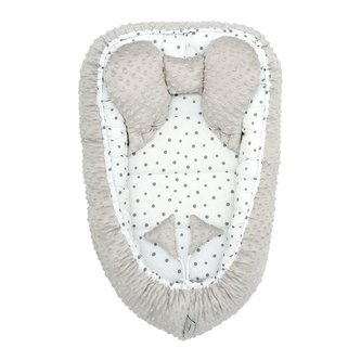 Hnízdečko pro miminko Minky Belisima dots grey
