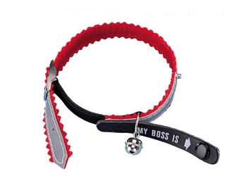 Nobby My Boss is obojek pro kočku se jmenovkou, reflexní černá barva